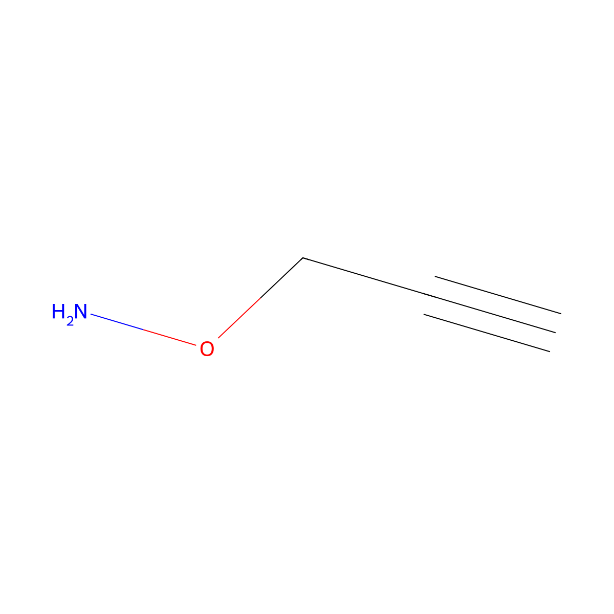 O-(prop-2-yn-1-yl)hydroxylamine molecular structure, CAS 4616-54-0