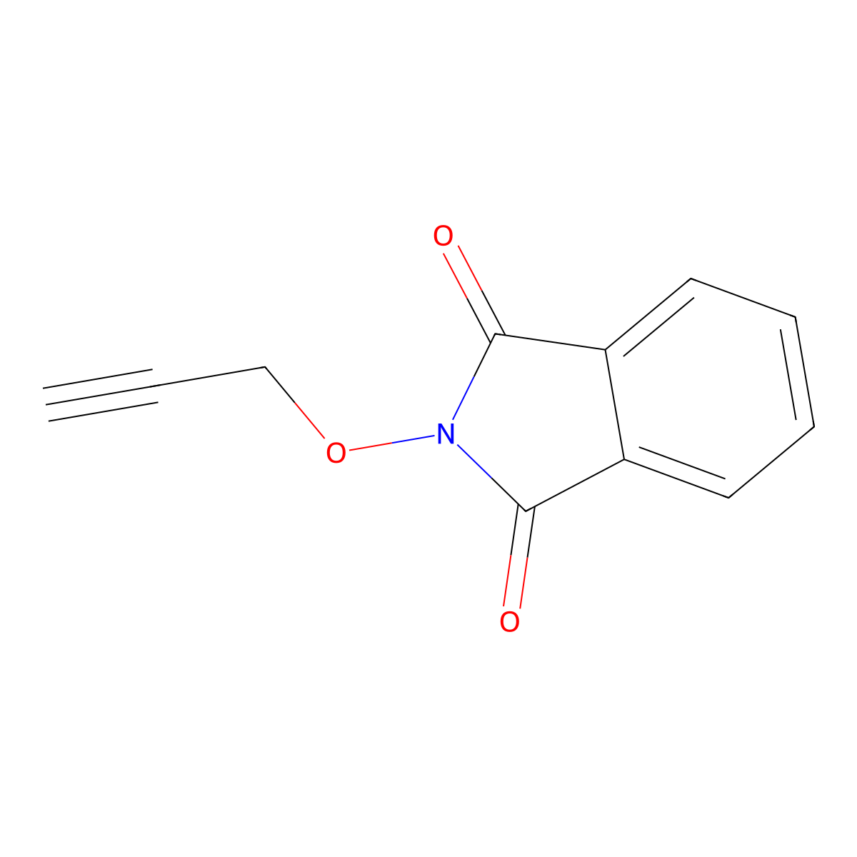 N-(prop-2-ynyloxy)phthalimide molecular structure, CAS 4616-63-1