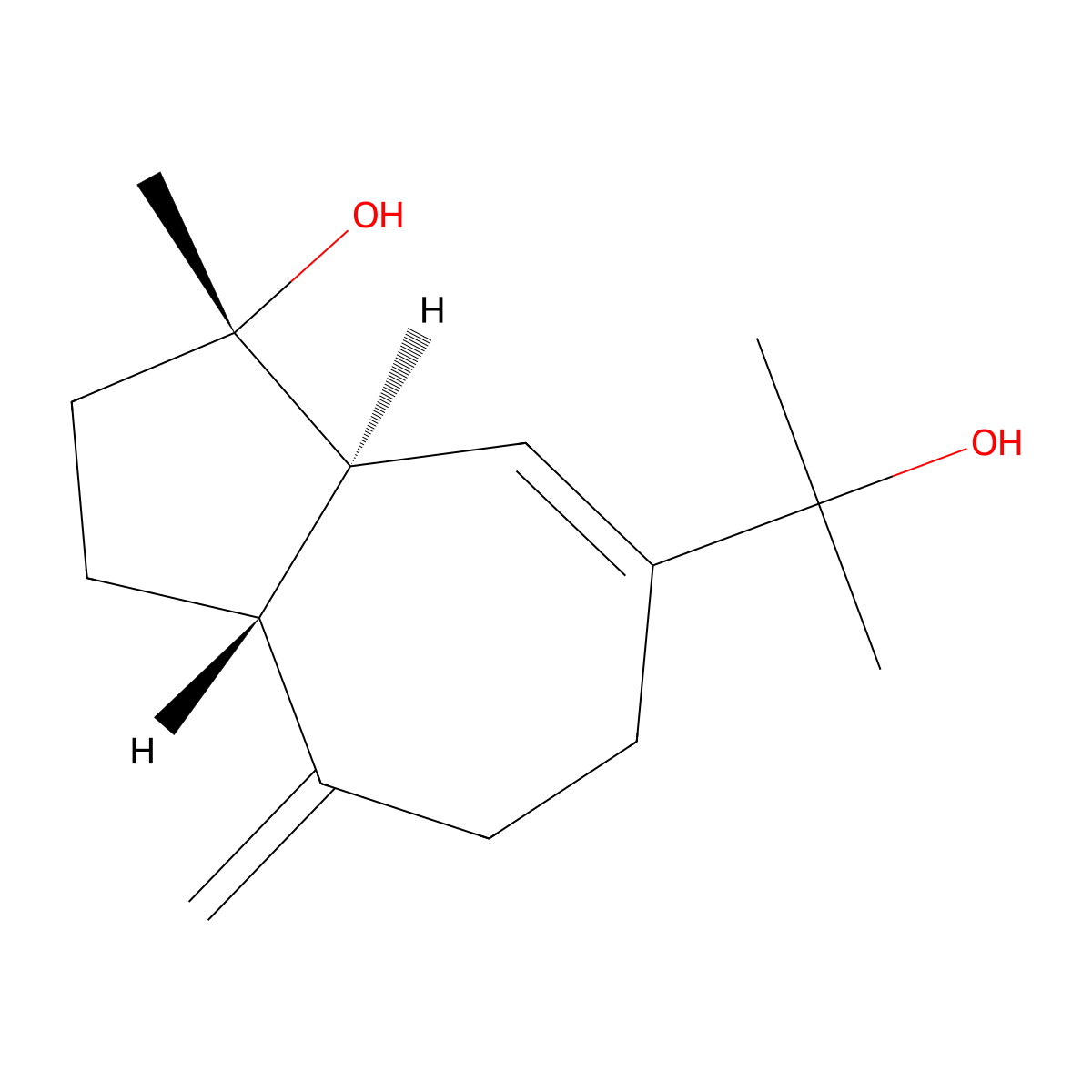 4beta,12-Dihydroxyguaian-6,10-diene molecular structure, CAS 461644-90-6