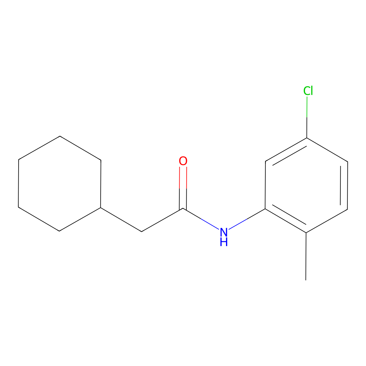 N-(5-chloro-2-methylphenyl)-2-cyclohexylacetamide molecular structure, CAS 461646-17-3