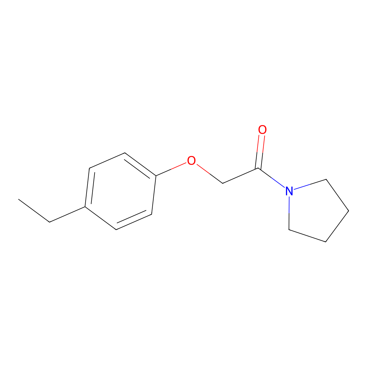 2-(4-Ethylphenoxy)-1-(pyrrolidin-1-yl)ethanone molecular structure, CAS 461646-37-7