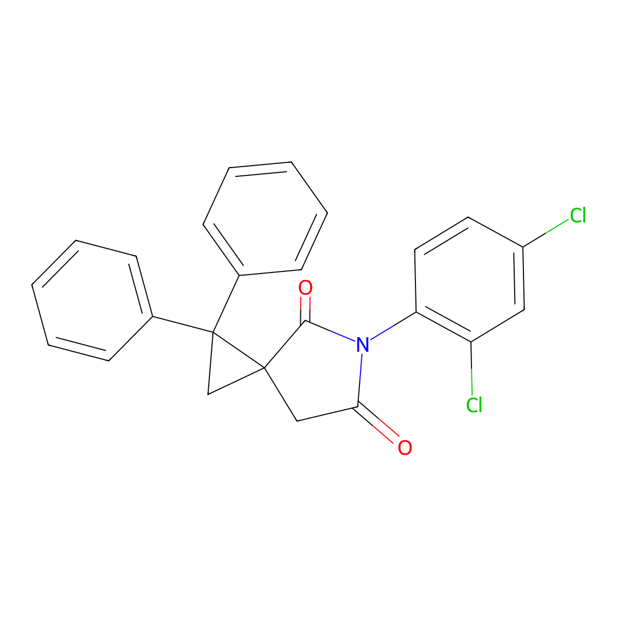 5-(2,4-Dichlorophenyl)-1,1-diphenyl-5-azaspiro[2.4]heptane-4,6-dione molecular structure, CAS 461647-56-3