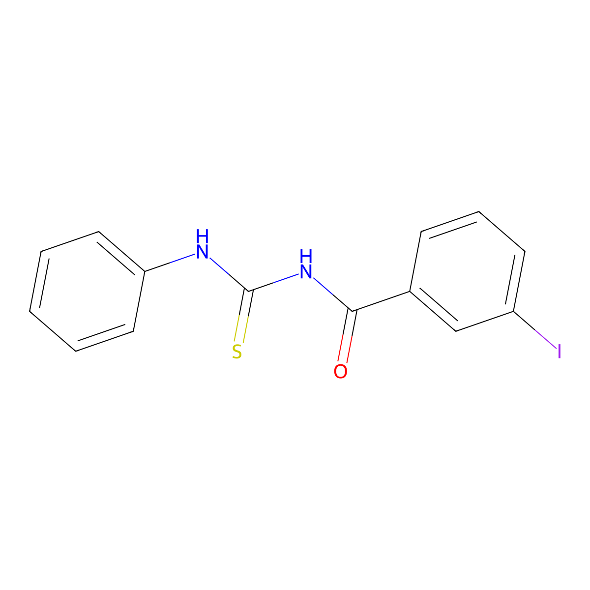 3-iodo-N-(phenylcarbamothioyl)benzamide molecular structure, CAS 461647-96-1