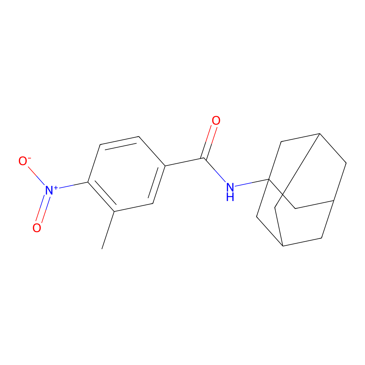 N-(1-adamantyl)-3-methyl-4-nitrobenzamide molecular structure, CAS 461648-18-0