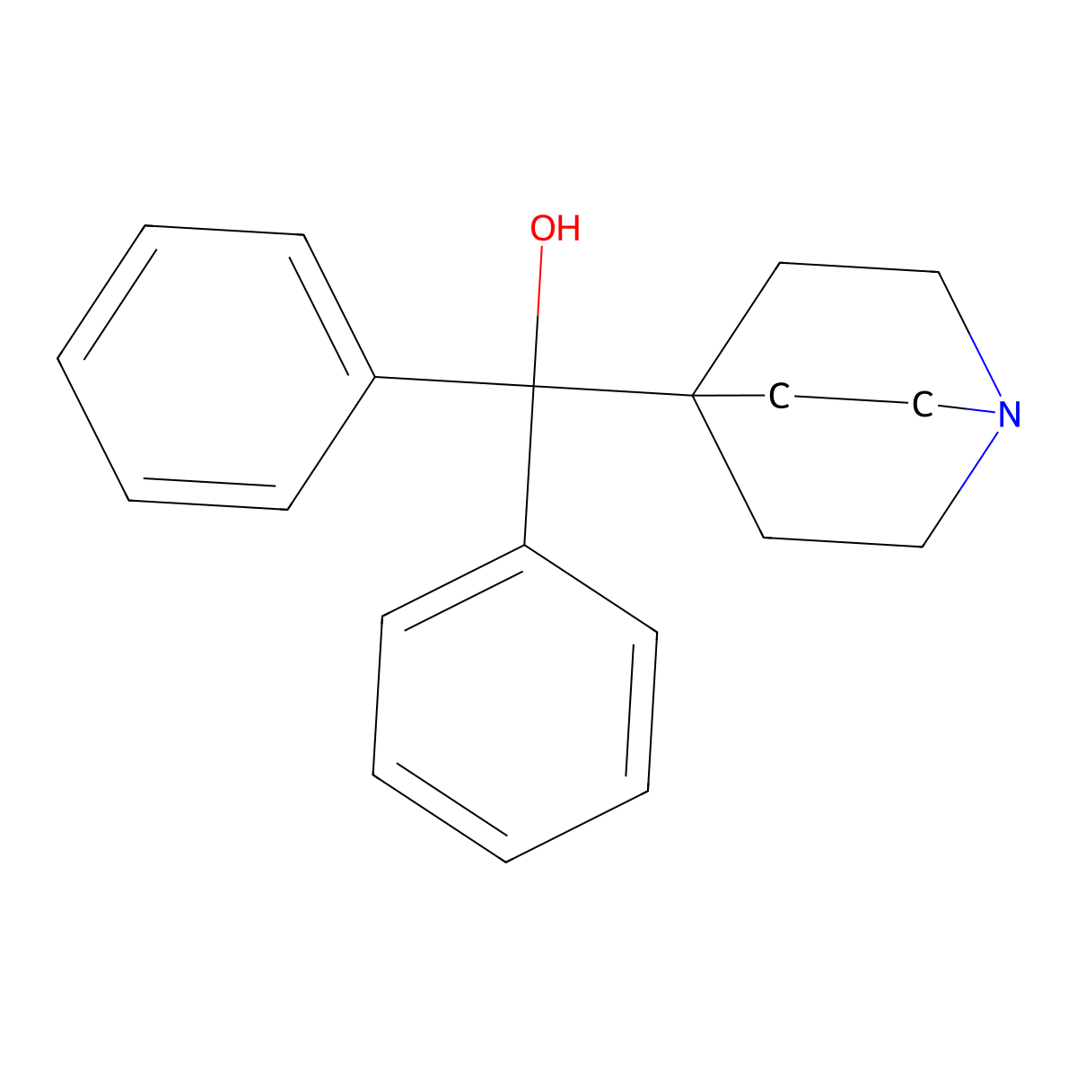 1-Azabicyclo[2.2.2]oct-4-yl(diphenyl)methanol molecular structure, CAS 461648-39-5