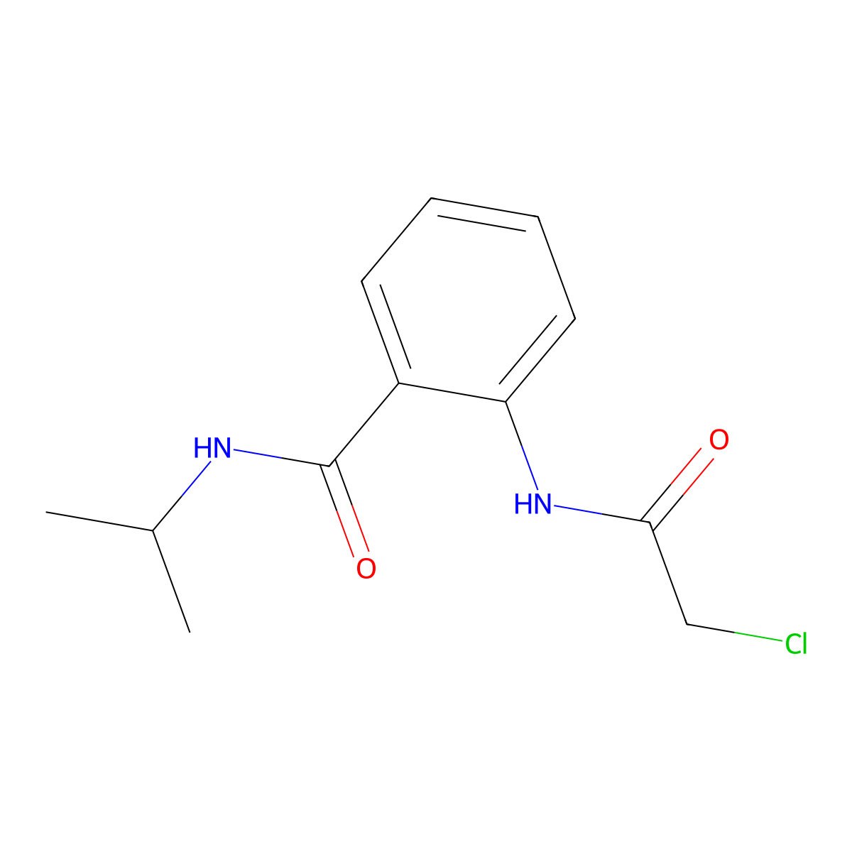 2-(2-chloroacetamido)-N-(propan-2-yl)benzamide molecular structure, CAS 461649-73-0