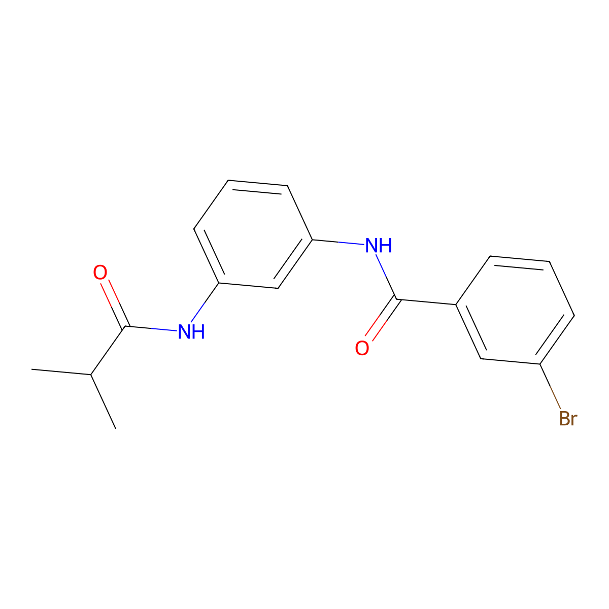 3-bromo-N-[3-(isobutyrylamino)phenyl]benzamide molecular structure, CAS 461650-36-2