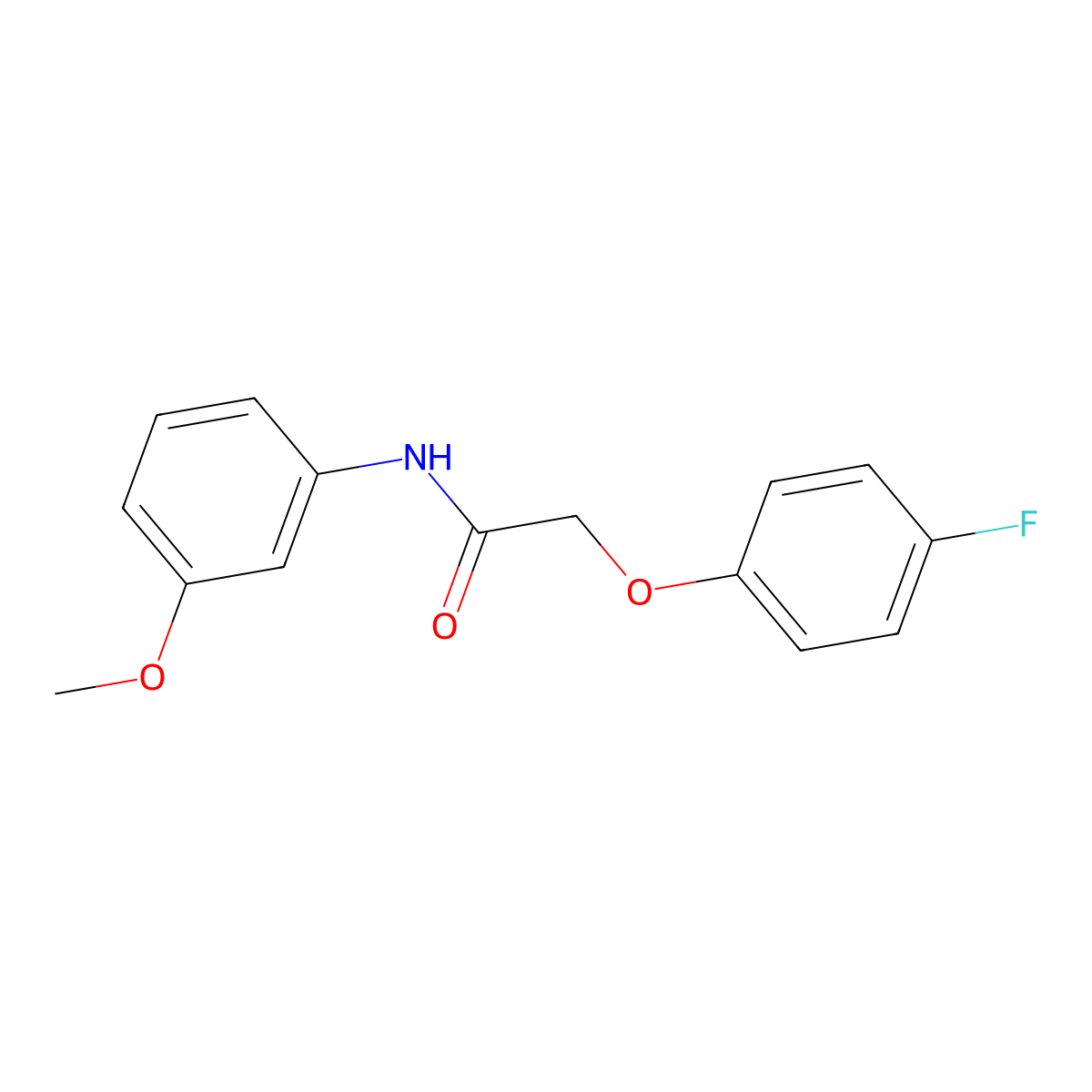 2-(4-fluorophenoxy)-N-(3-methoxyphenyl)acetamide molecular structure, CAS 461650-71-5