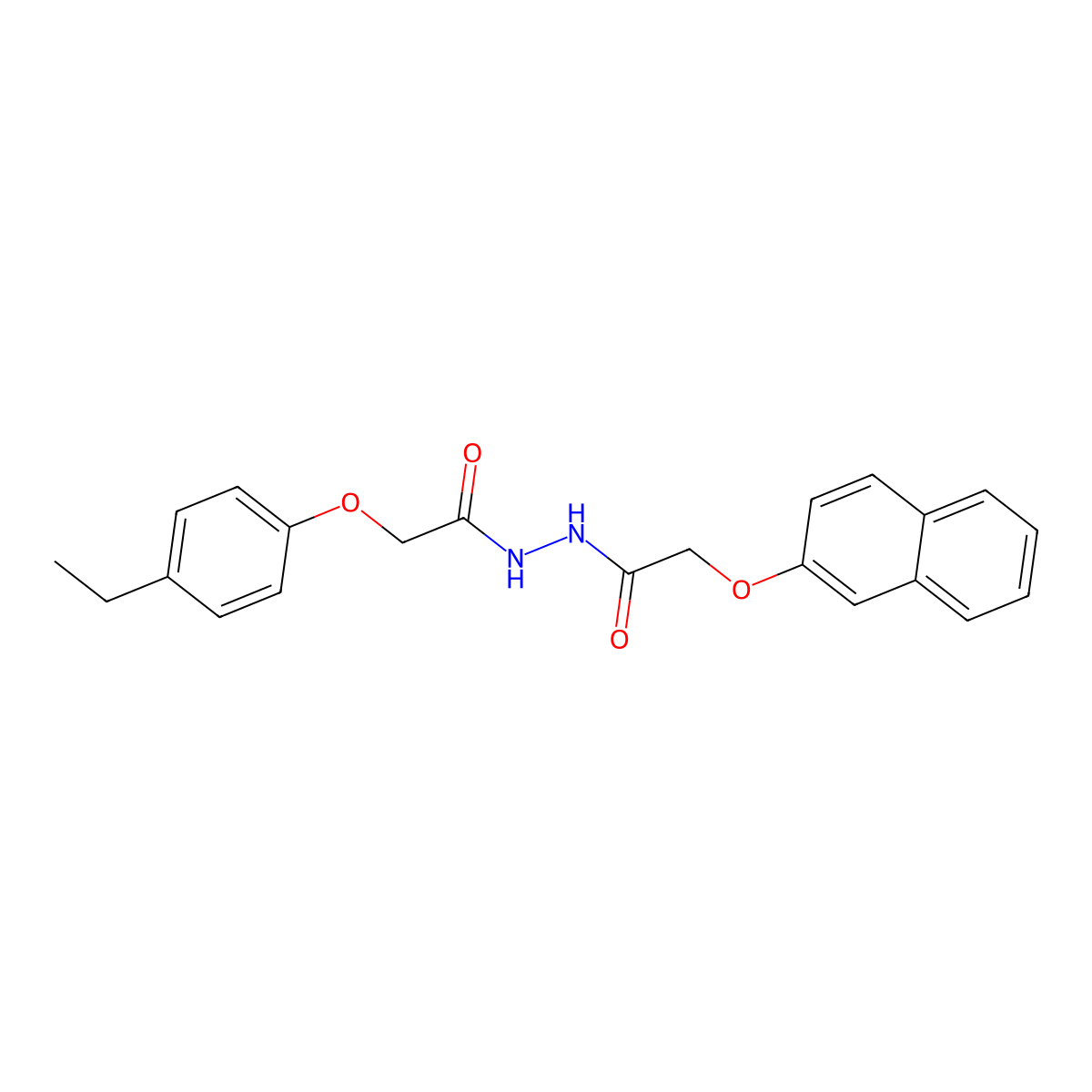 2-(4-ethylphenoxy)-N'-(2-naphthalen-2-yloxyacetyl)acetohydrazide molecular structure, CAS 461654-20-6
