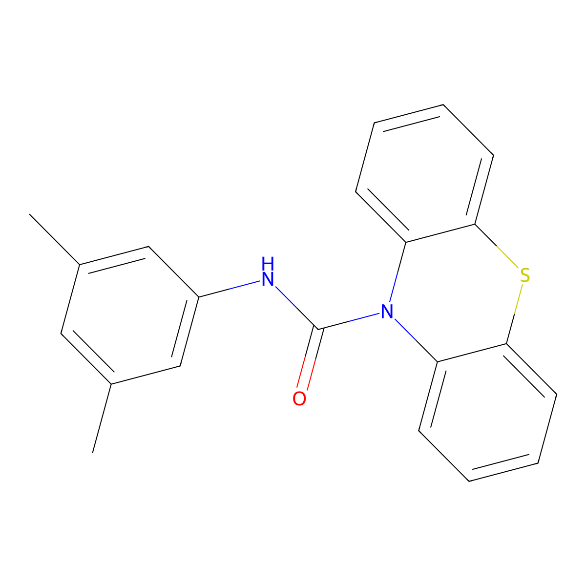 N-(3,5-dimethylphenyl)phenothiazine-10-carboxamide molecular structure, CAS 461656-73-5