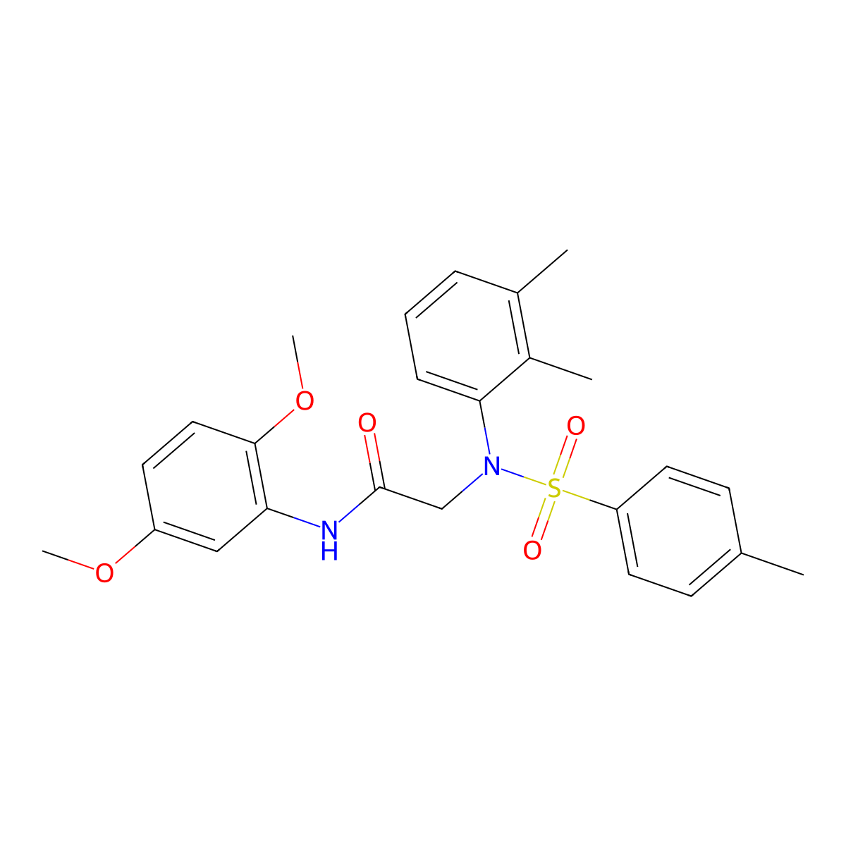 N-(2,5-dimethoxyphenyl)-2-(2,3-dimethyl-N-(4-methylphenyl)sulfonylanilino)acetamide molecular structure, CAS 461657-07-8