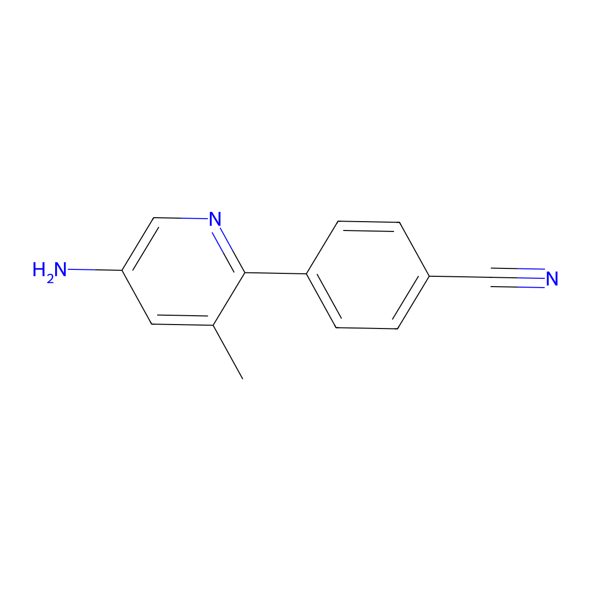 4-(5-amino-3-methyl-2-pyridinyl)Benzonitrile molecular structure, CAS 461663-96-7