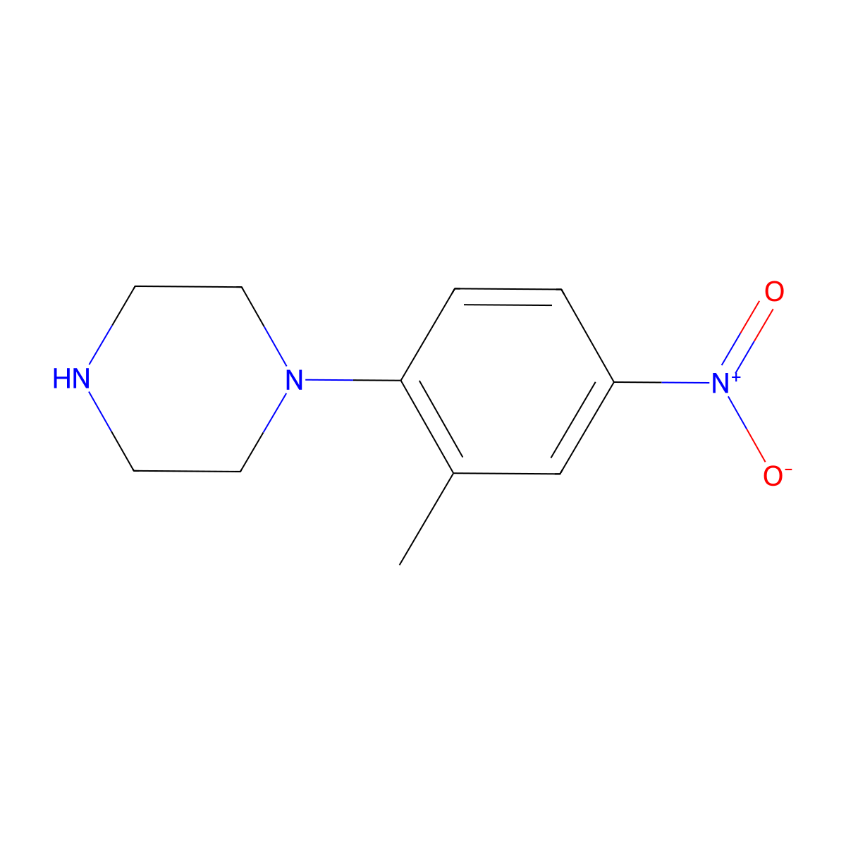 1-(2-Methyl-4-nitrophenyl)piperazine molecular structure, CAS 461664-02-8