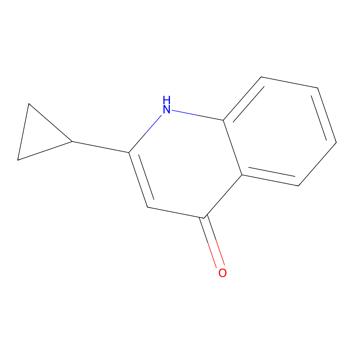 2-Cyclopropylquinolin-4-ol molecular structure, CAS 461666-04-6