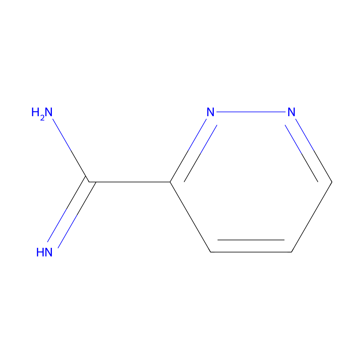 Pyridazine-3-carboximidamide molecular structure, CAS 461678-07-9