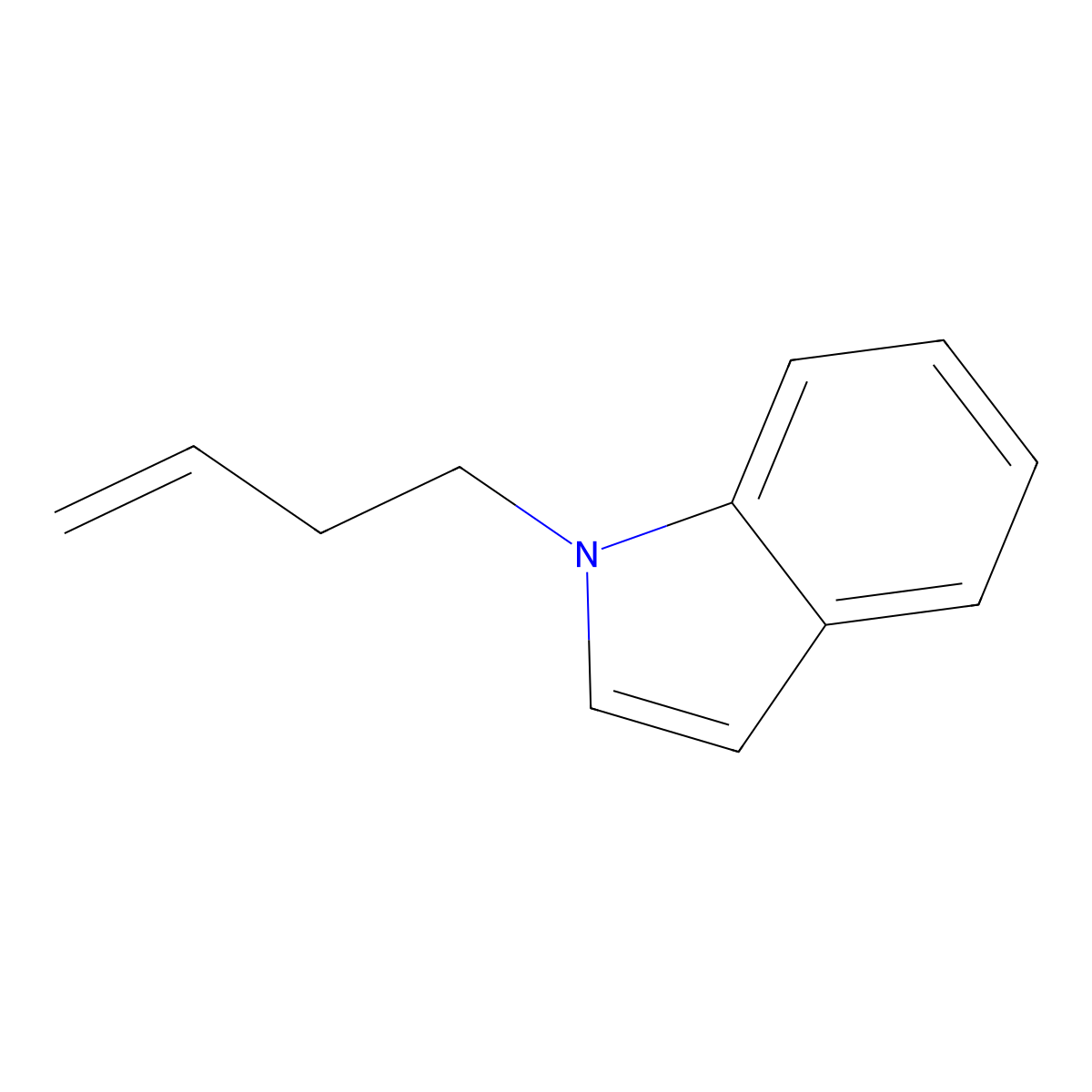 1-(But-3-en-1-yl)-1H-indole molecular structure, CAS 46169-71-5
