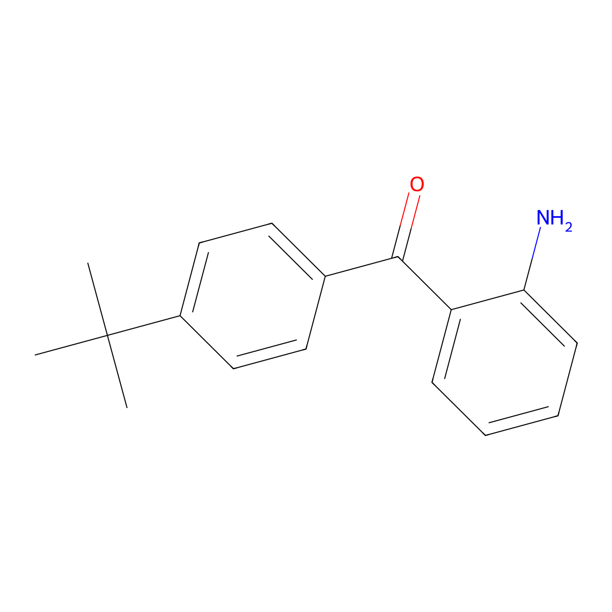 (2-Aminophenyl)-(4-tert-butylphenyl)methanone molecular structure, CAS 461694-82-6