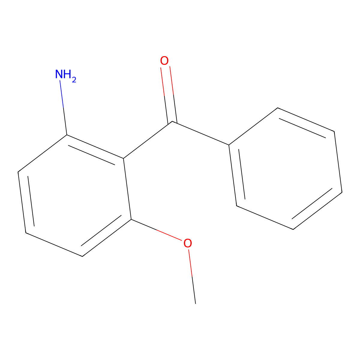 (2-Amino-6-methoxyphenyl)(phenyl)methanone molecular structure, CAS 461694-83-7