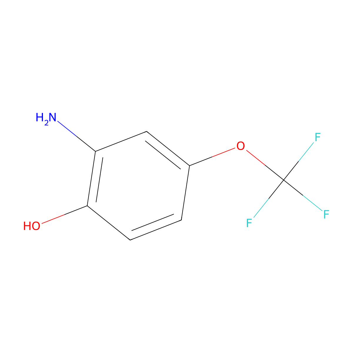 2-Amino-4-(trifluoromethoxy)phenol molecular structure, CAS 461699-34-3
