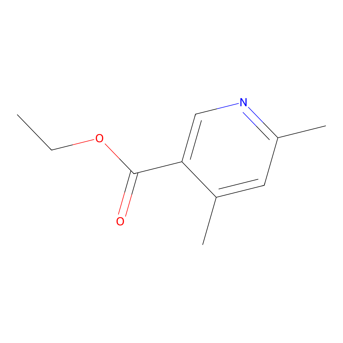 Ethyl 4,6-dimethylnicotinate molecular structure, CAS 46174-51-0