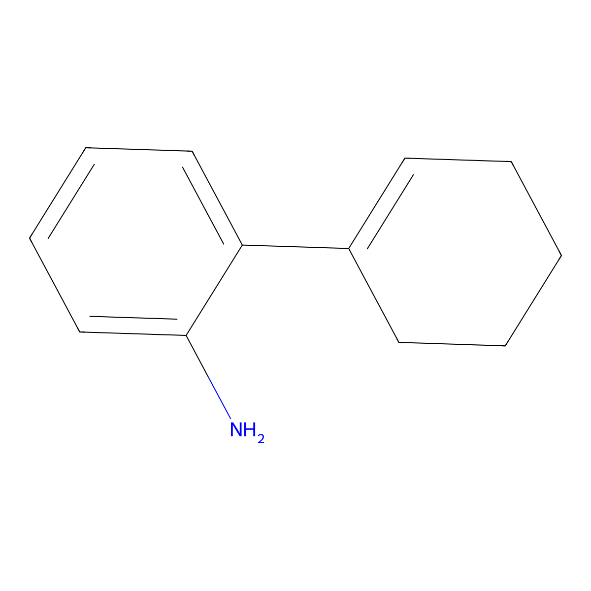 Benzenamine, 2-(1-cyclohexen-1-yl)- molecular structure, CAS 46175-80-8