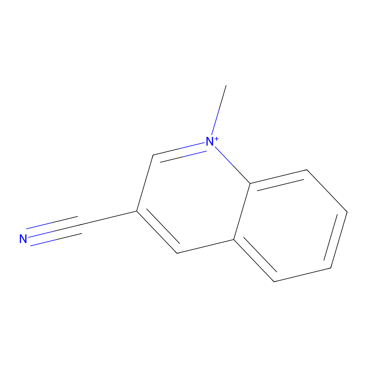 Quinolinium, 3-cyano-1-methyl- molecular structure, CAS 46176-64-1