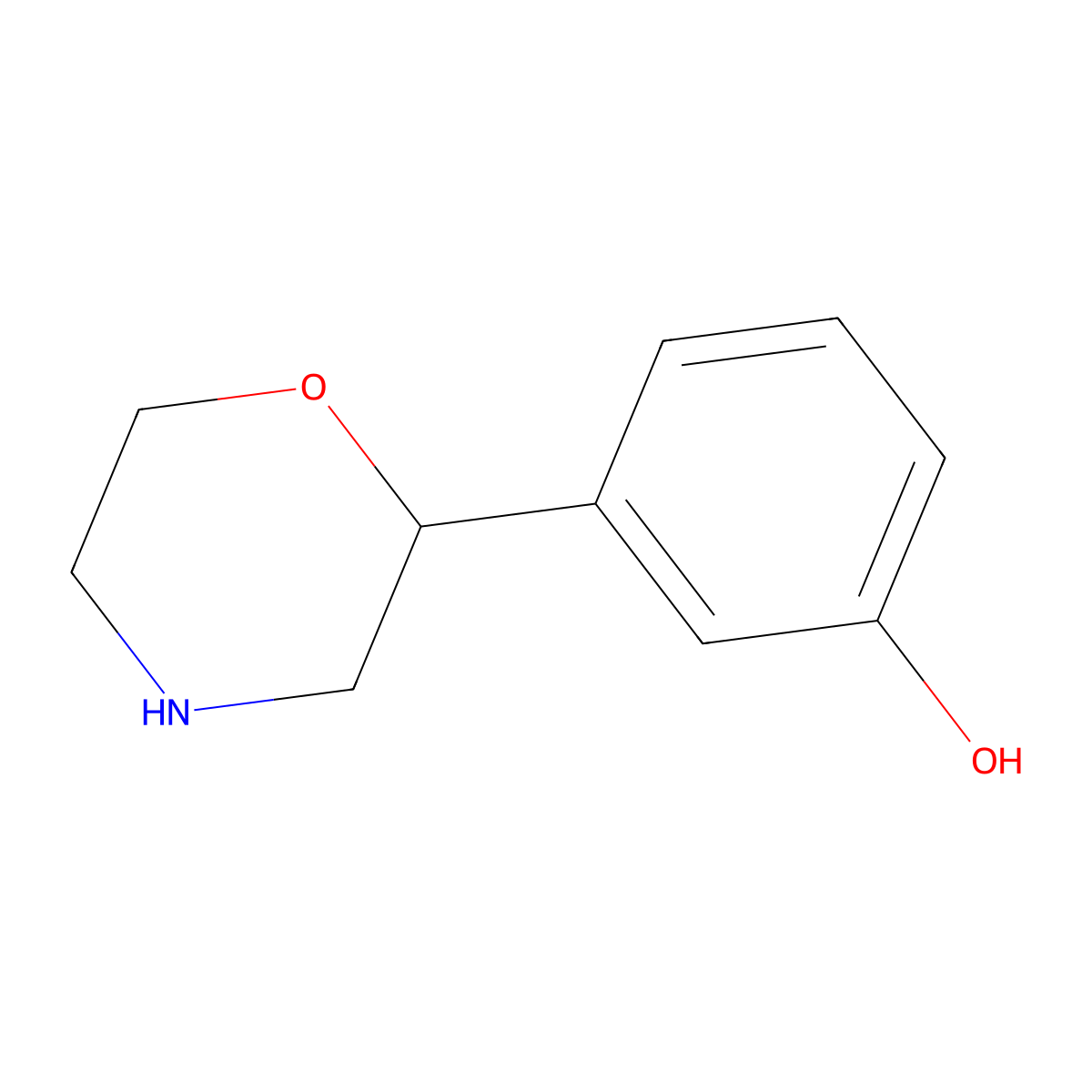 3-(Morpholin-2-yl)phenol molecular structure, CAS 46179-92-4