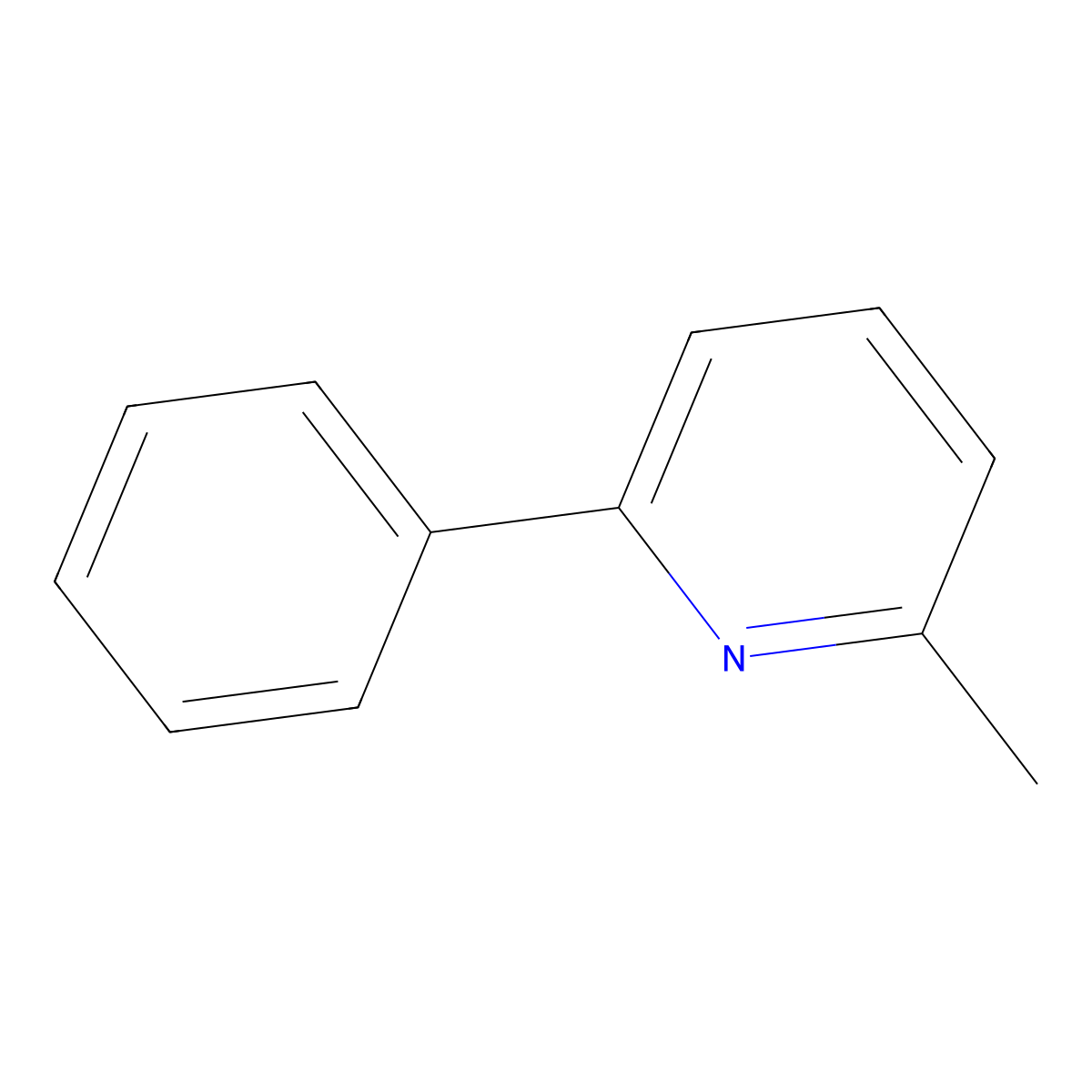 2-Methyl-6-phenylpyridine molecular structure, CAS 46181-30-0
