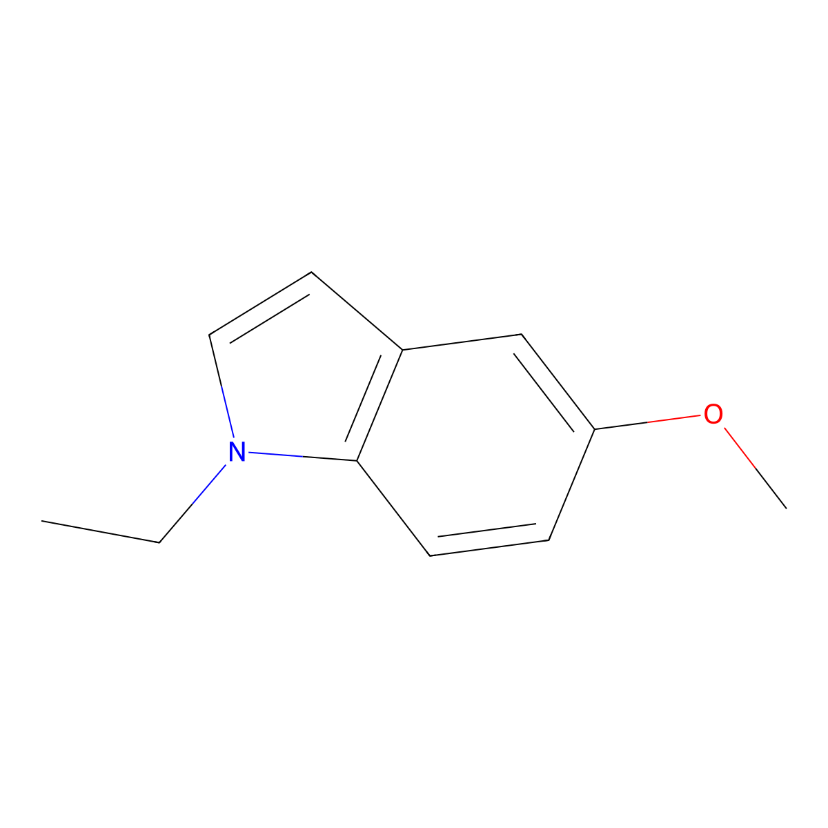 1-Ethyl-5-methoxy-1H-indole molecular structure, CAS 46182-32-5