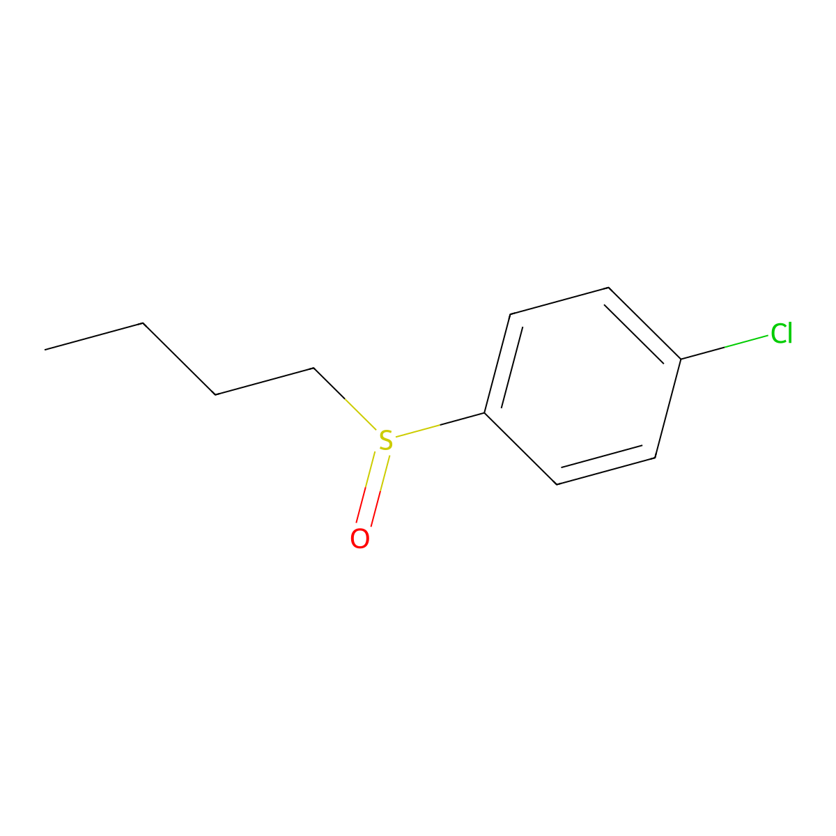 Butyl(4-chlorophenyl) sulfoxide molecular structure, CAS 46188-75-4