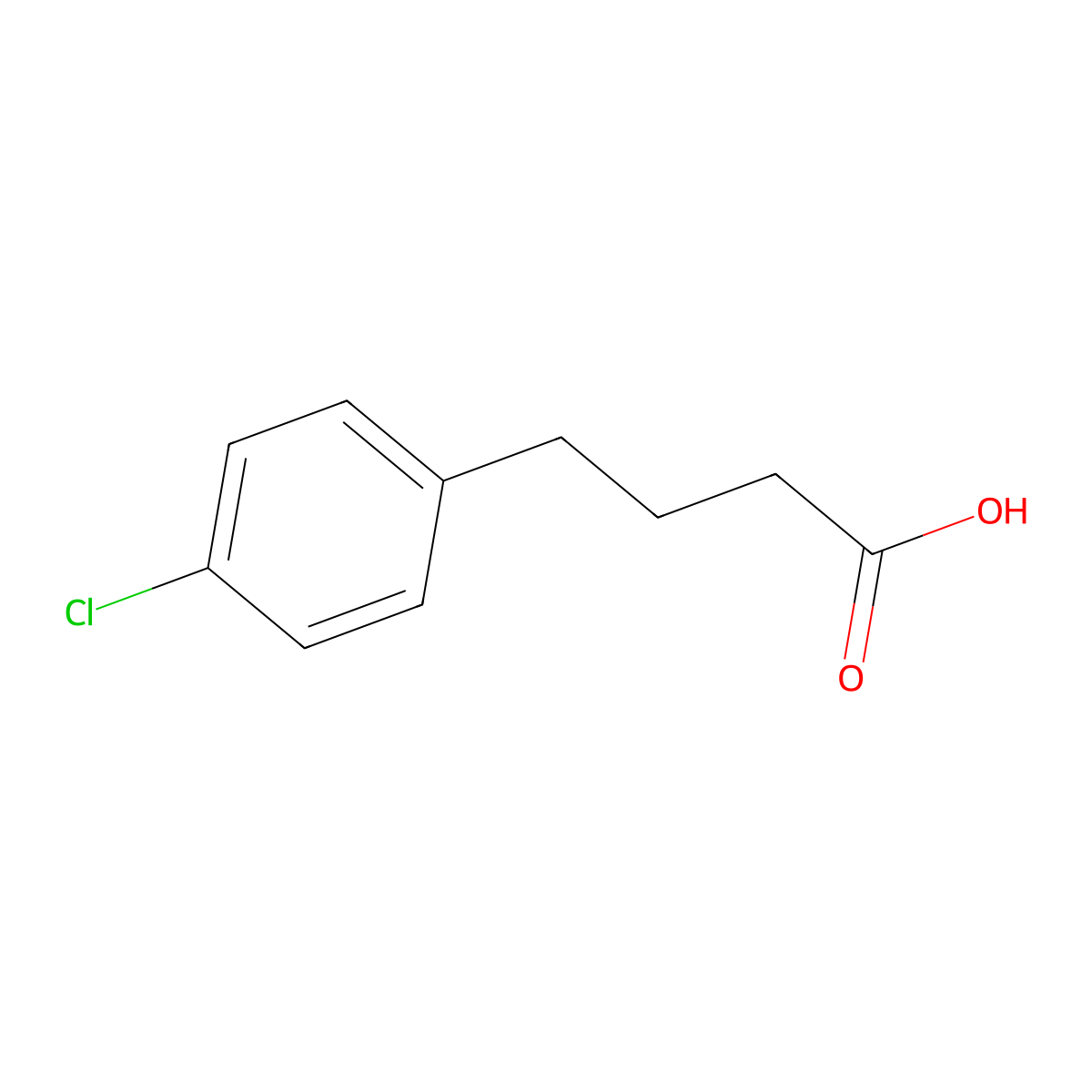 4-(4-Chlorophenyl)butanoic acid molecular structure, CAS 4619-18-5