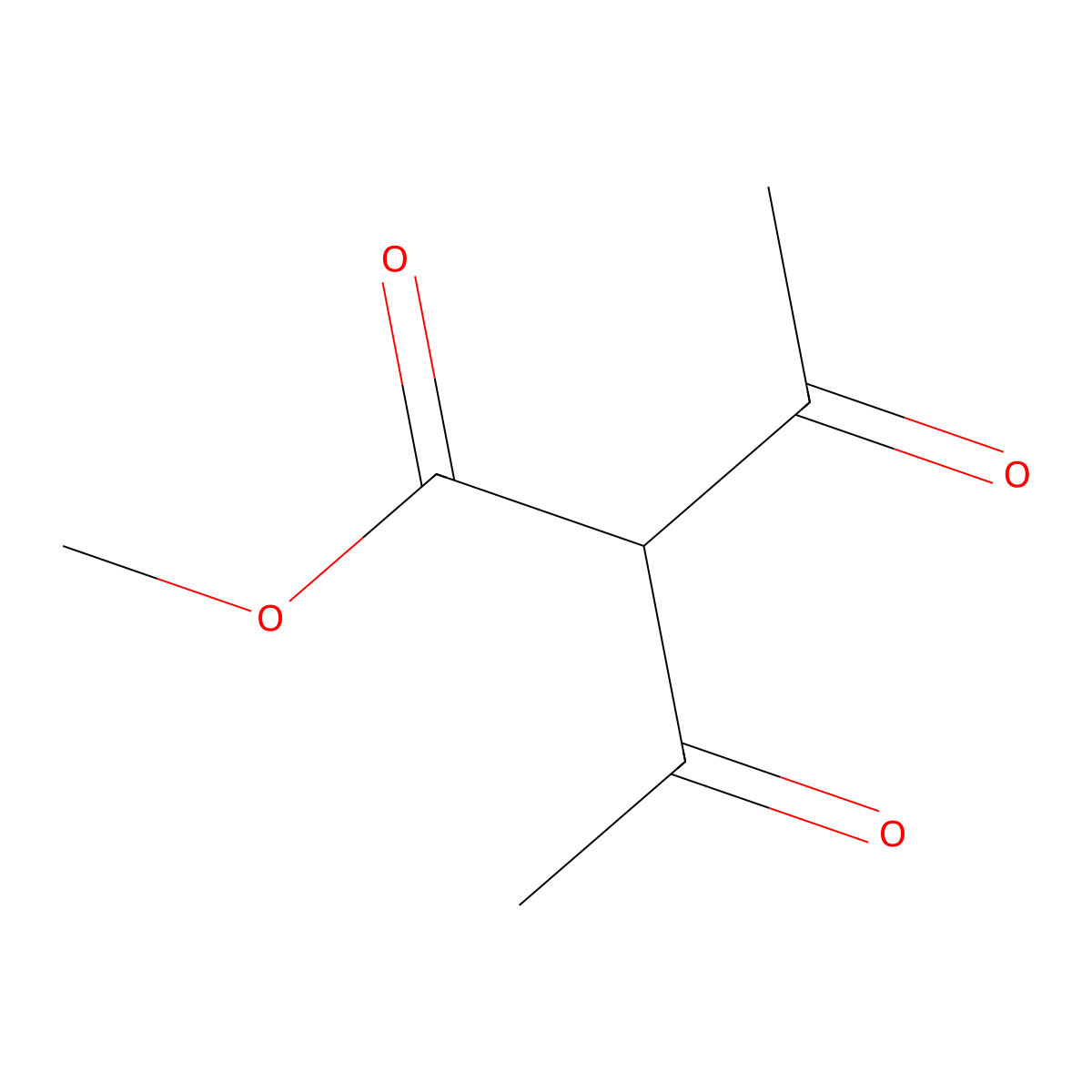 Methyl 2-acetylacetoacetate molecular structure, CAS 4619-66-3