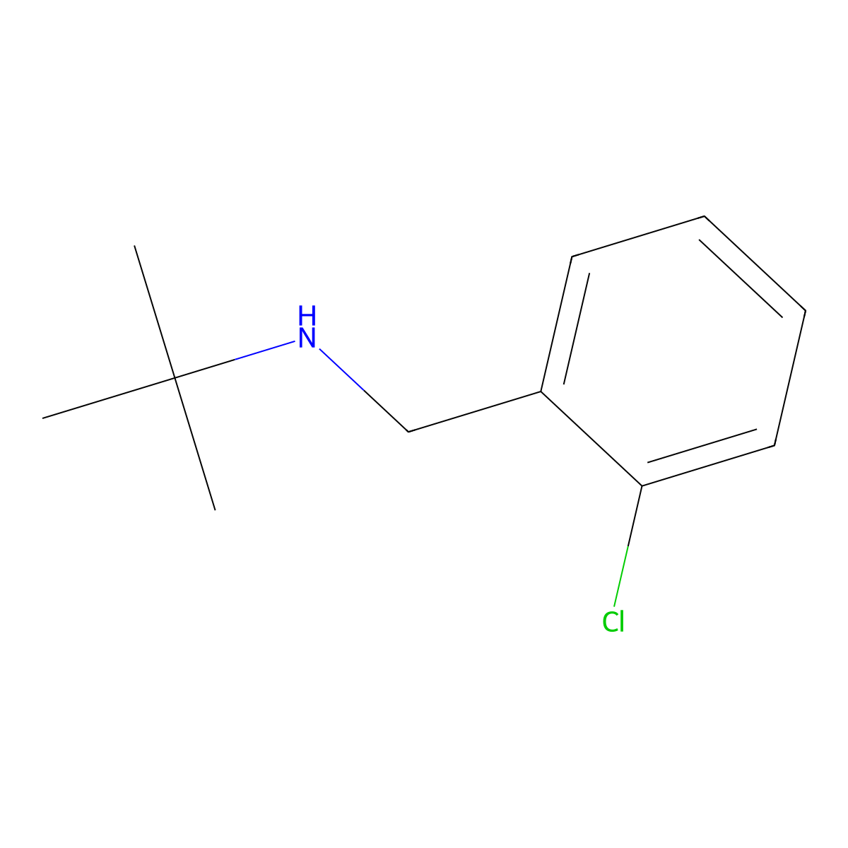 N-(2-Chlorophenylmethyl)tert-butylamine molecular structure, CAS 46190-12-9
