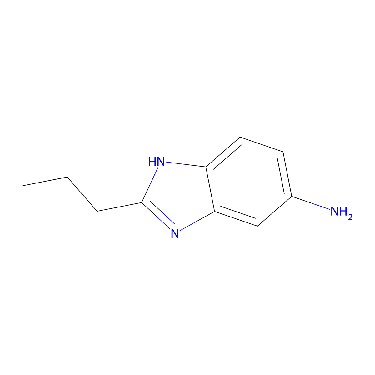 2-Propyl-1H-benzo[d]imidazol-5-amine molecular structure, CAS 46192-58-9
