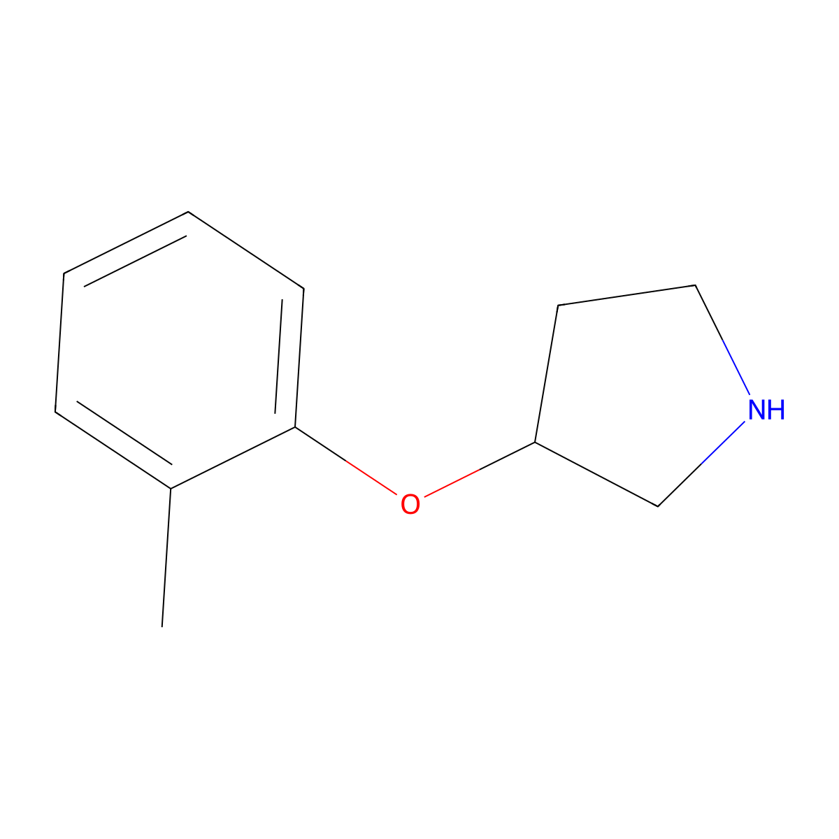 3-(2-Methylphenoxy)pyrrolidine molecular structure, CAS 46196-54-7