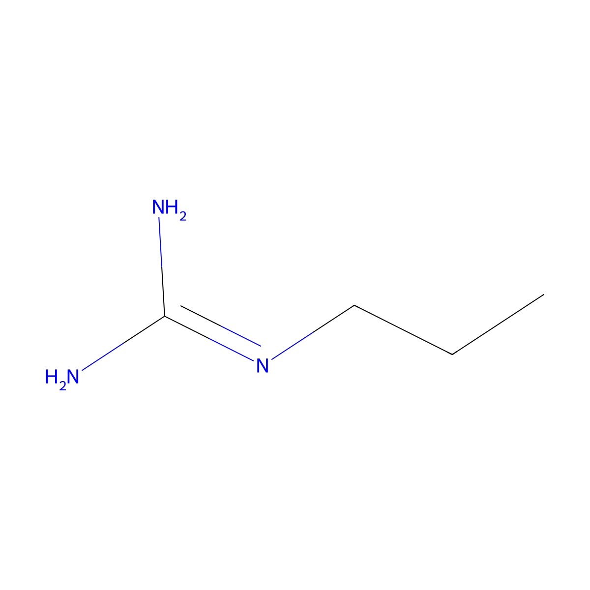 Propylguanidine molecular structure, CAS 462-25-9