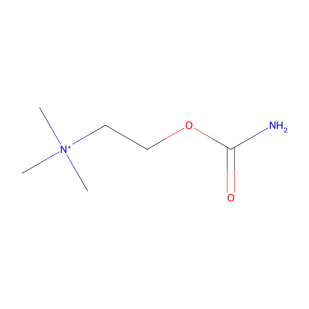 Carbamylcholine molecular structure, CAS 462-58-8