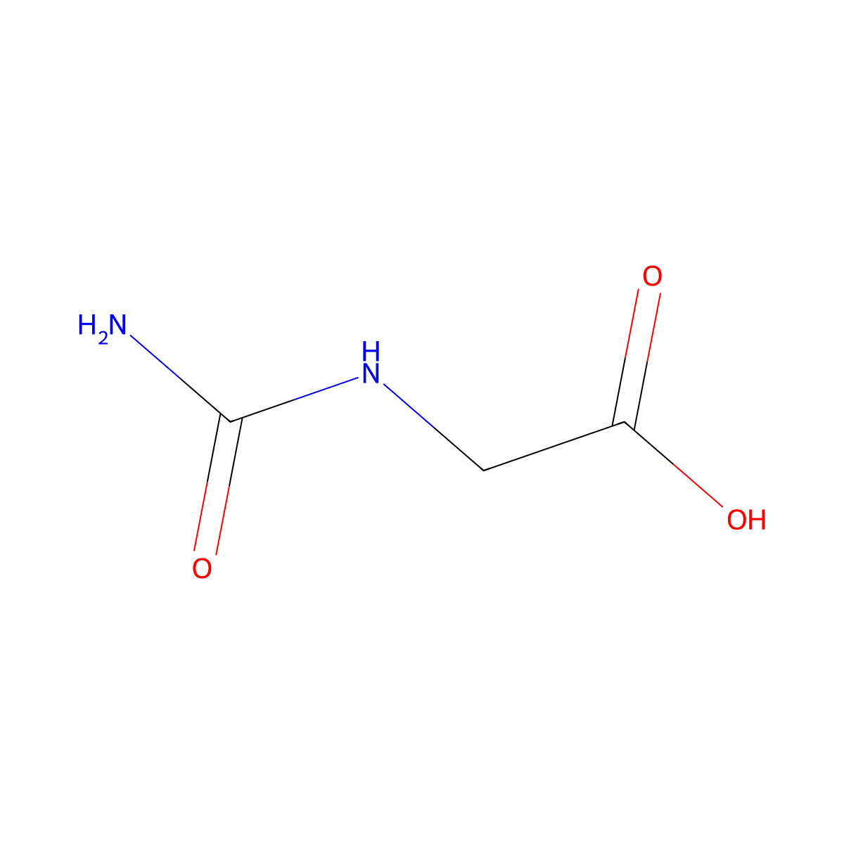 Hydantoic acid molecular structure, CAS 462-60-2