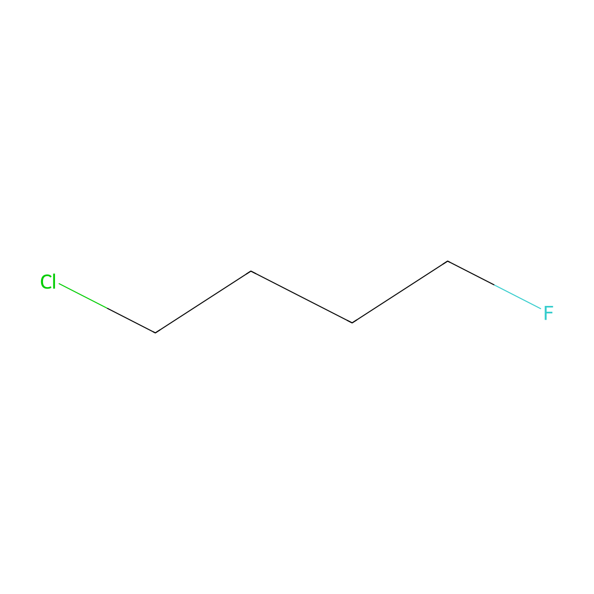 1-Chloro-4-fluorobutane molecular structure, CAS 462-73-7