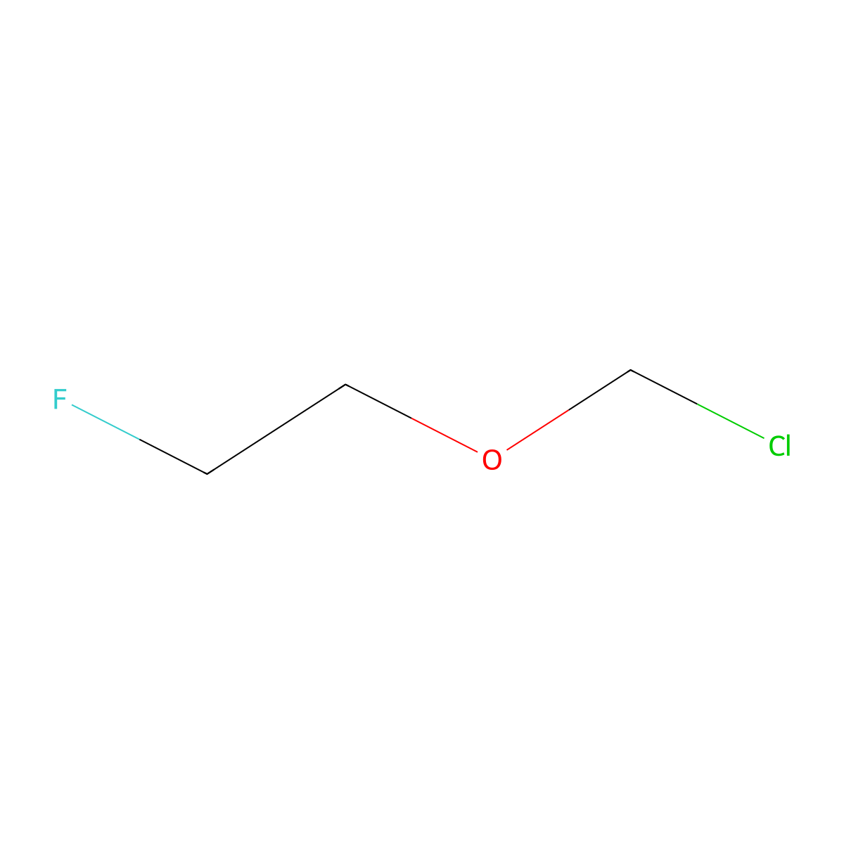 1-(Chloromethoxy)-2-fluoroethane molecular structure, CAS 462-75-9