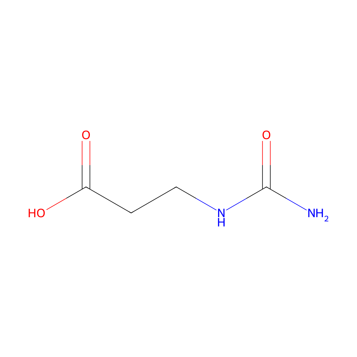 N-carbamoyl-beta-alanine molecular structure, CAS 462-88-4