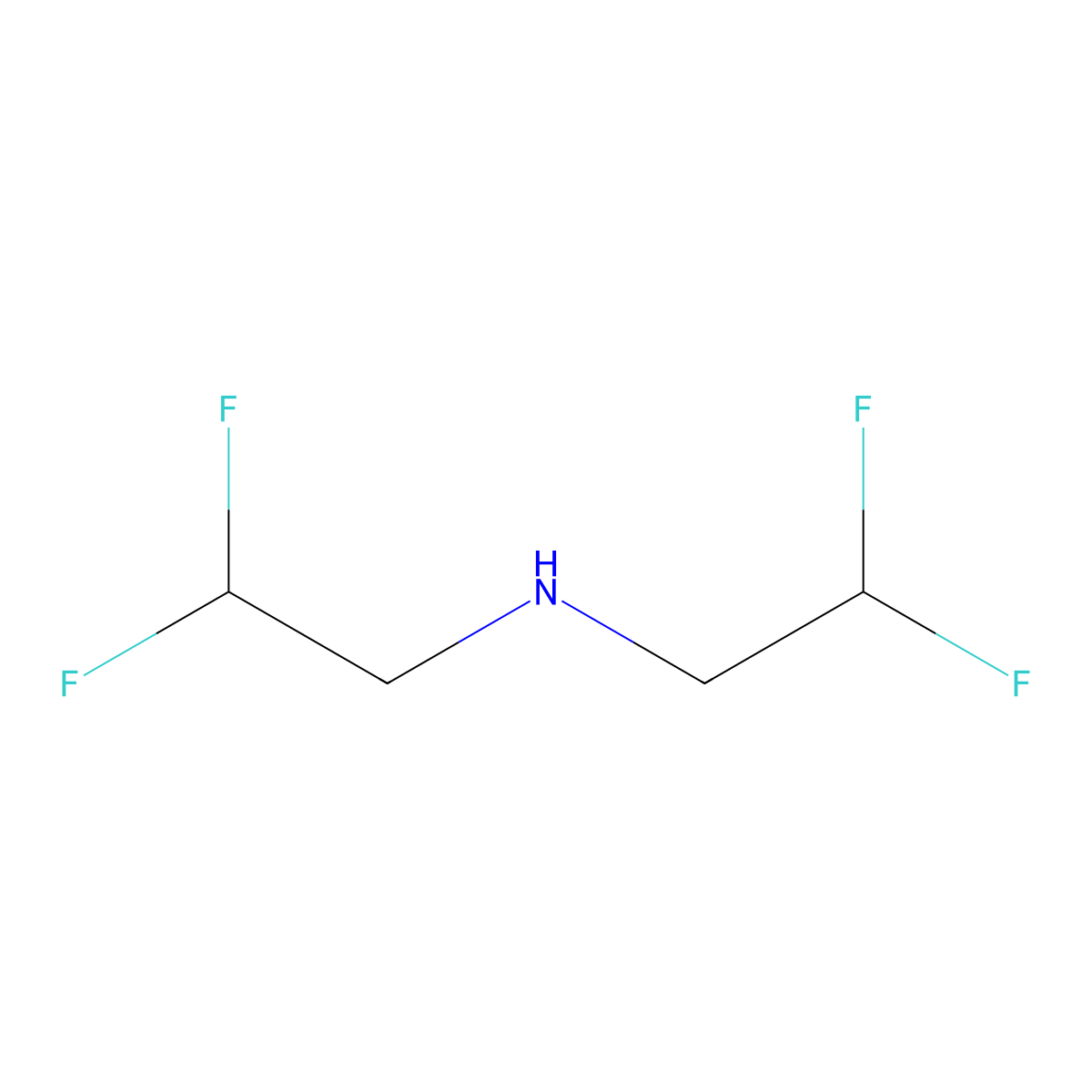 Bis(2,2-difluoroethyl)amine molecular structure, CAS 462-89-5