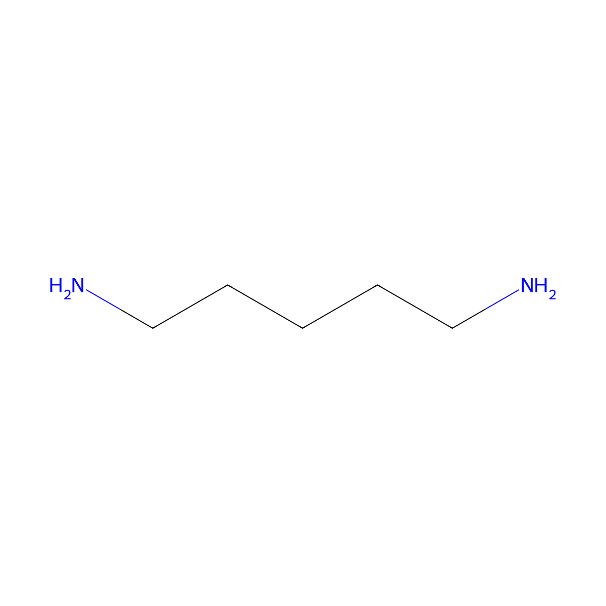 Cadaverine molecular structure, CAS 462-94-2