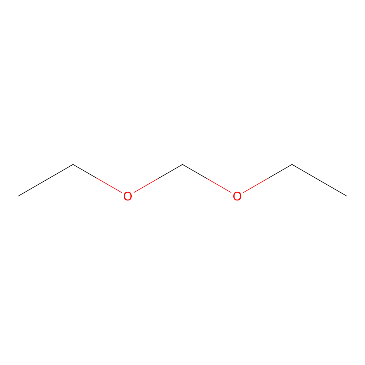 Diethoxymethane molecular structure, CAS 462-95-3