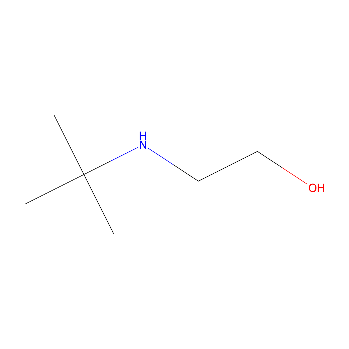 2-(tert-Butylamino)ethanol molecular structure, CAS 4620-70-6