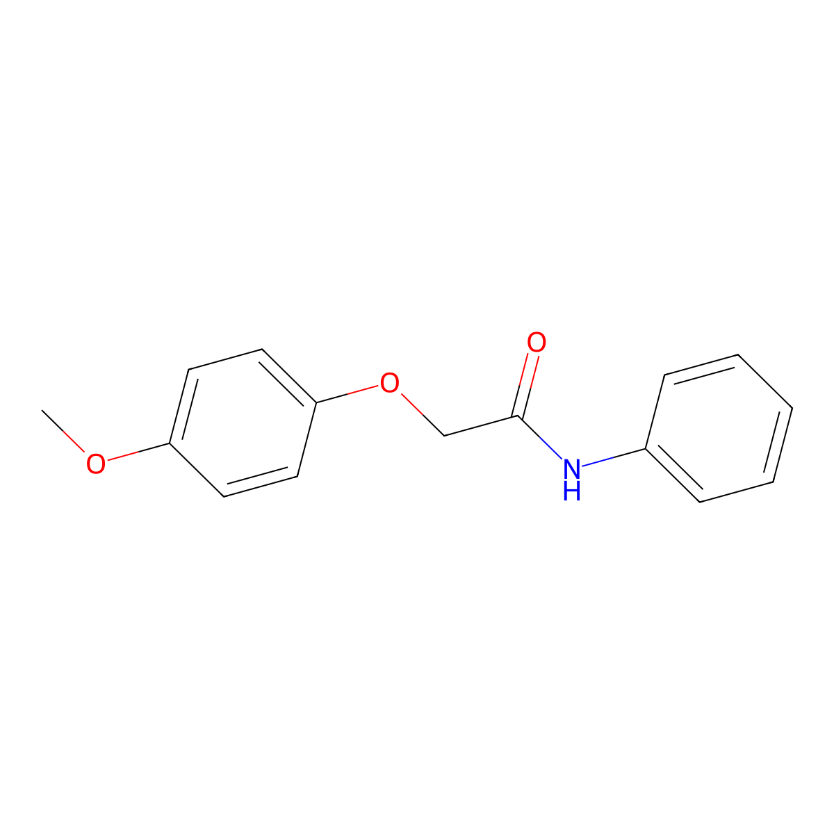 2-(4-methoxyphenoxy)-N-phenylacetamide molecular structure, CAS 462062-23-3