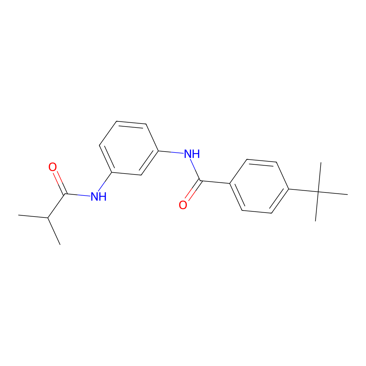 4-tert-butyl-N-[3-(2-methylpropanoylamino)phenyl]benzamide molecular structure, CAS 462063-39-4