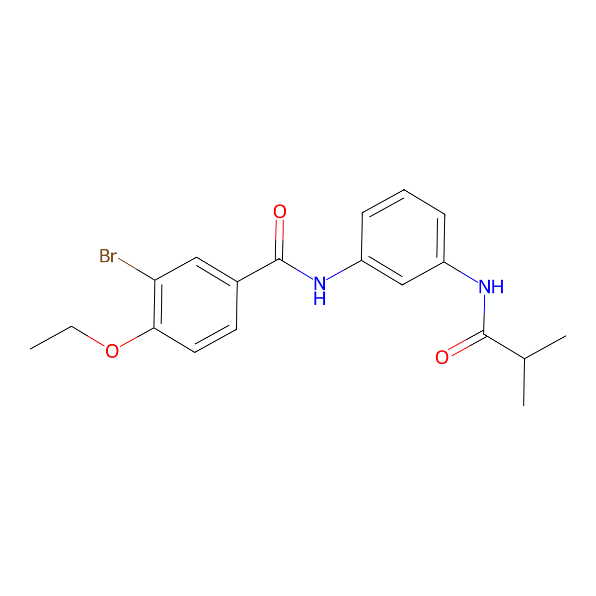 3-bromo-4-ethoxy-N-[3-(2-methylpropanoylamino)phenyl]benzamide molecular structure, CAS 462063-84-9