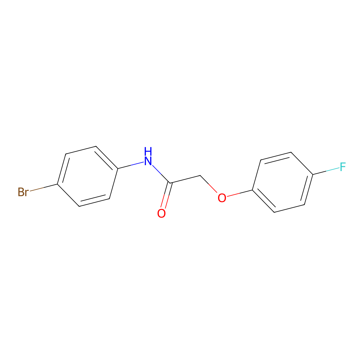 N-(4-bromophenyl)-2-(4-fluorophenoxy)acetamide molecular structure, CAS 462064-11-5