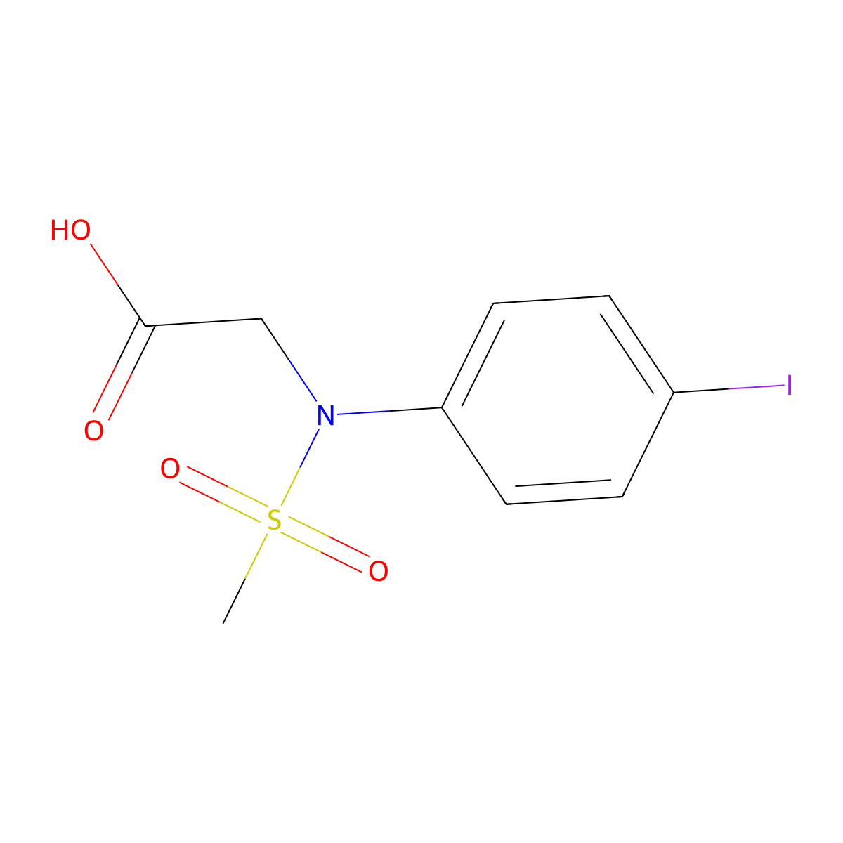 N-(4-iodophenyl)-N-(methylsulfonyl)glycine molecular structure, CAS 462064-83-1